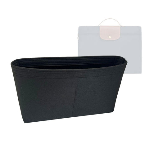 SAMORGA (17-21/ Long-Briefcase Bag Organizer for Long Le Pliage Original S Briefcase Bag Organizer Insert Innerbag (2mm Black)