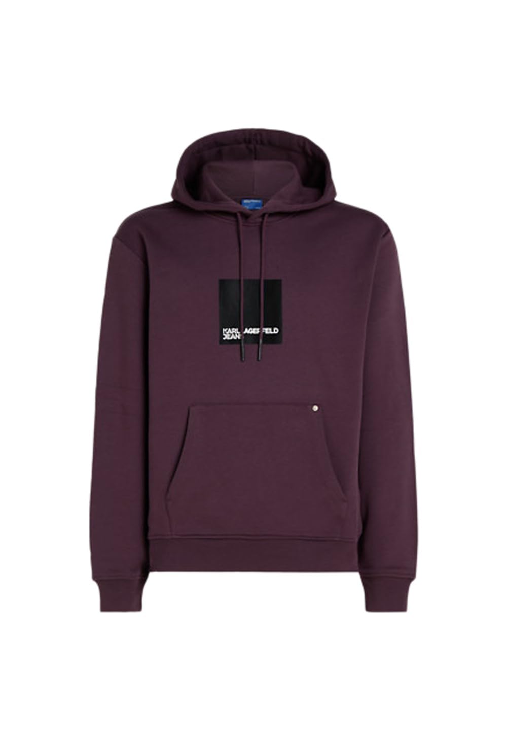 KARL LAGERFELD JEANS, MENS, REGULAR LOGO HOODIE, PLUM PERFECT, 2XTRA LARGE