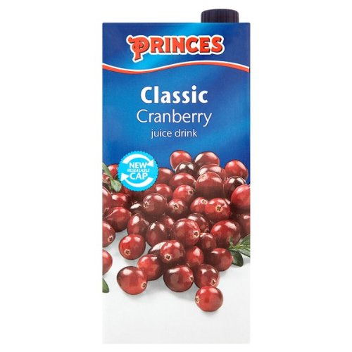 Princes Classic Cranberry Juice Drink 1 Litre (Pack of 12 x 1ltr)