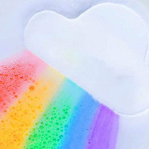 Rainbow Bath Bombs, Bath Bombs for Kids, Adults, Cloud Bath Bomb Gift Set, 2 Pack (White Cloud)