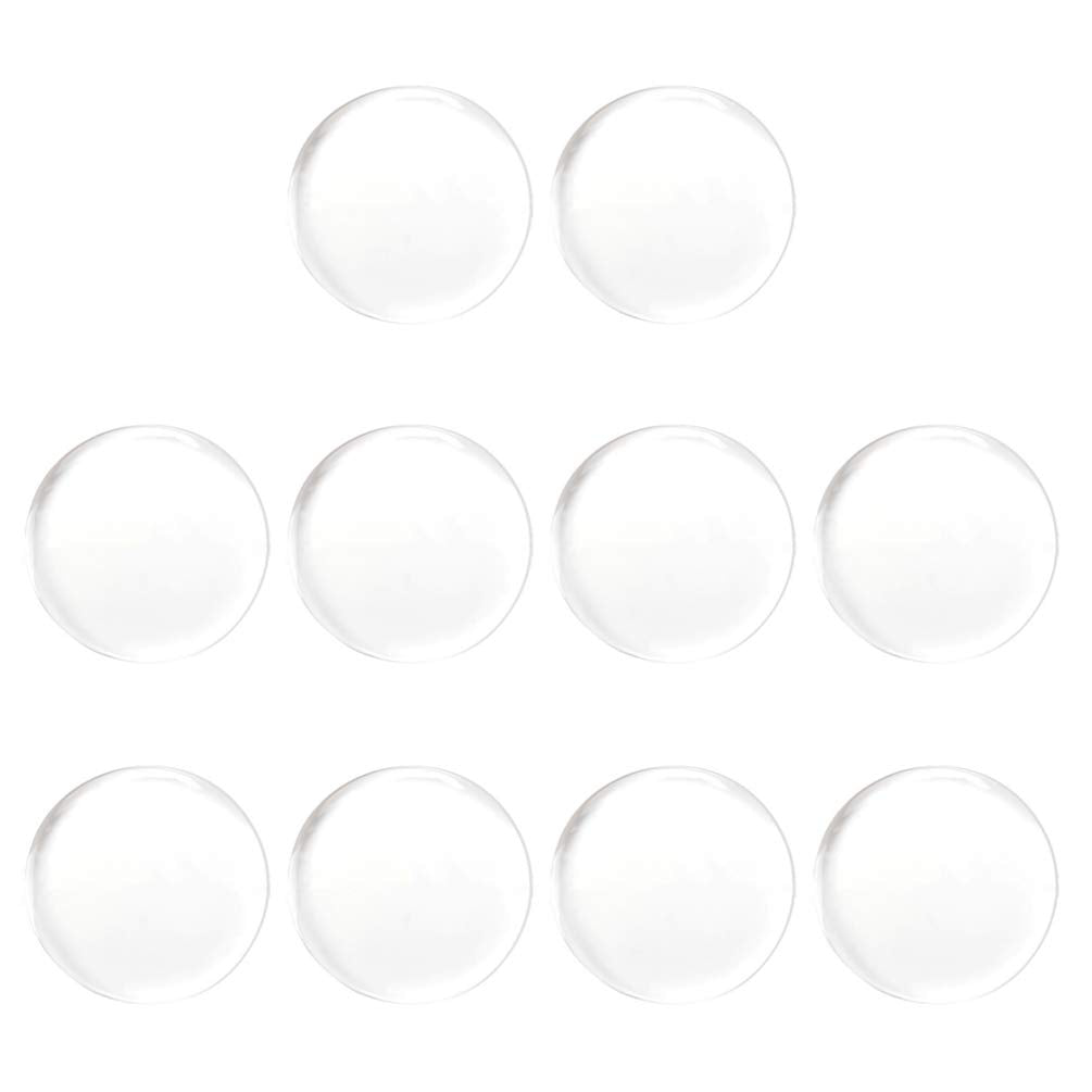 Lurrose Lash Extension Supplies 10 Pcs Eyelashes Graft Gasket Transparent Silicone Round Eyelashes Pad Eyelash Extension Glue Pallet Holder for Salon Home Tools