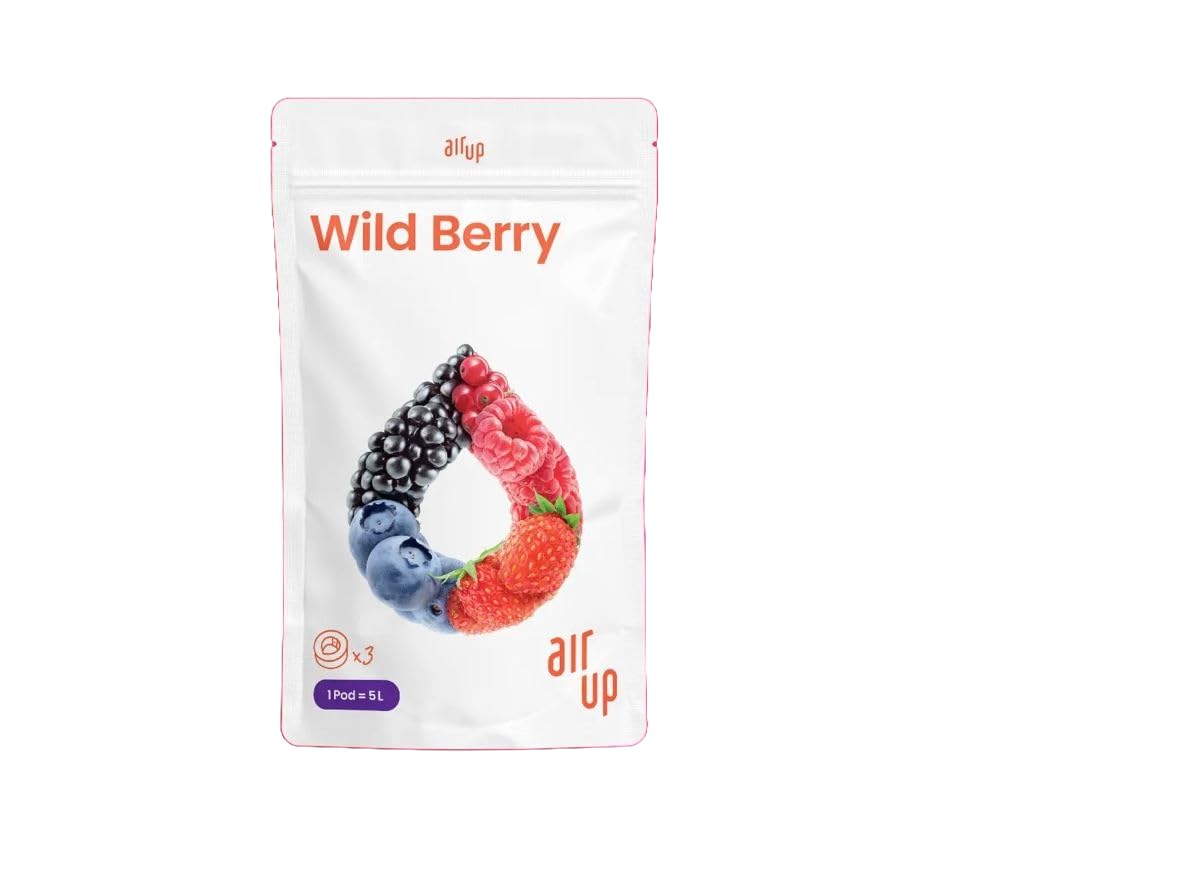 Air Up Water Bottle-650ml/Flavoured Water Bottle with Pods/Various Colour Available/BPA Free/0 Calories/Tristan - Hot Pink, Charcoal Grey etc. (Wild Berry Pods 3 Pieces Pods Only)