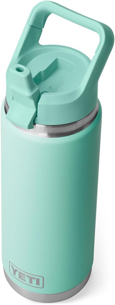 YETI Rambler C Straw Bottle, Stainless Steel Vacuum Insulated Bottle with Straw Cap, Seafoam, 26 oz (769 ml)