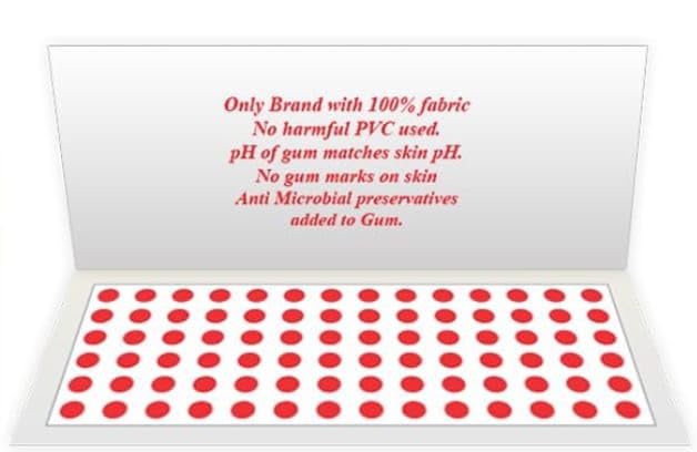 Generic MK JEWELLERS Crystal Indian Bindis for Forhead Designer Bindi face Jewel Forehead (Red, 6)