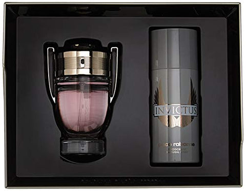 Paco Rabanne Invictus 2 Piece Gift Set for Men (Deodorant Spray Plus Eau de Toilette Spray)