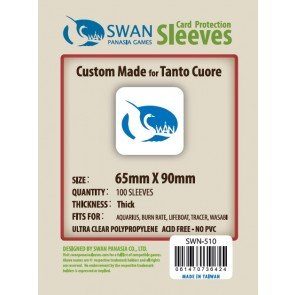 Swan Premium Card Sleeves (65x90mm) - 100 Pack, Thick Sleeves - Tanto Cuore