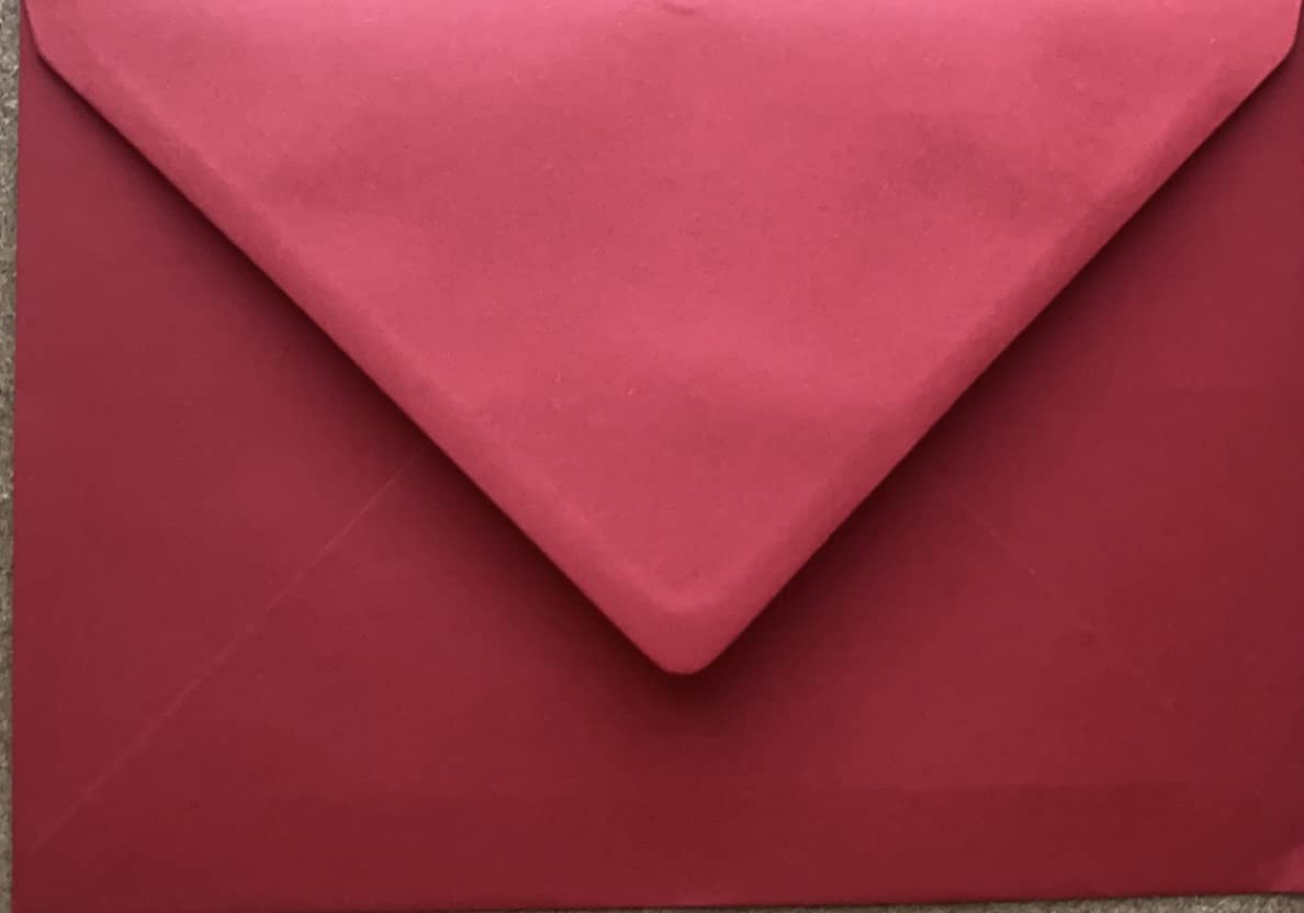 C5 Coloured envelopes for A5 Greeting Cards Christmas Cards Wedding Invitation Crafts 162x229mm- Pack of 12 envelopes (Scarlet Red (Diamond Flap))