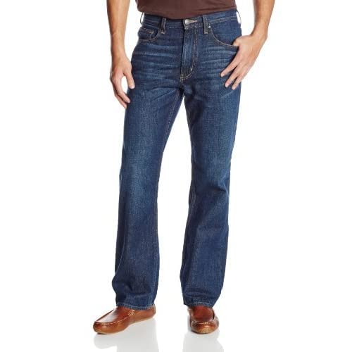 Haggar Men's 1-Year Wash Straight Fit 5-Pocket Denim Jean, Denim, 32Wx30L