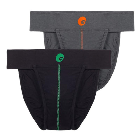 omtex Athletic Neo Back Covered Cotton Supporter, Black-Grey, 4