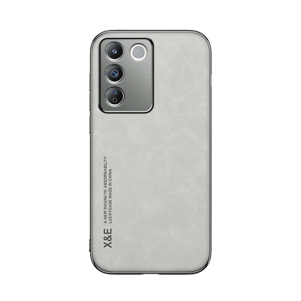 Kepuch Silklike Case for Vivo S16e/V27e - Cover Bumper Built-in Metal Plate for Vivo S16e/V27e - Gray