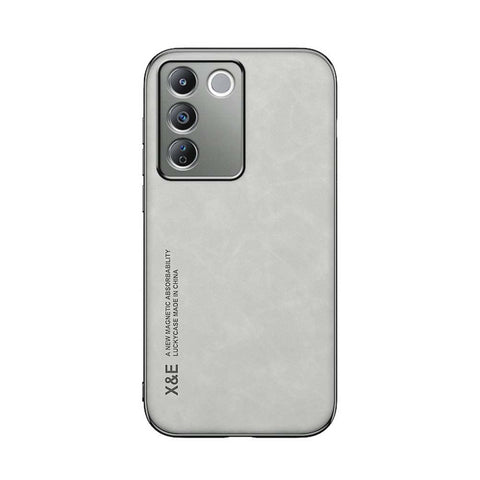 Kepuch Silklike Case for Vivo S16e/V27e - Cover Bumper Built-in Metal Plate for Vivo S16e/V27e - Gray