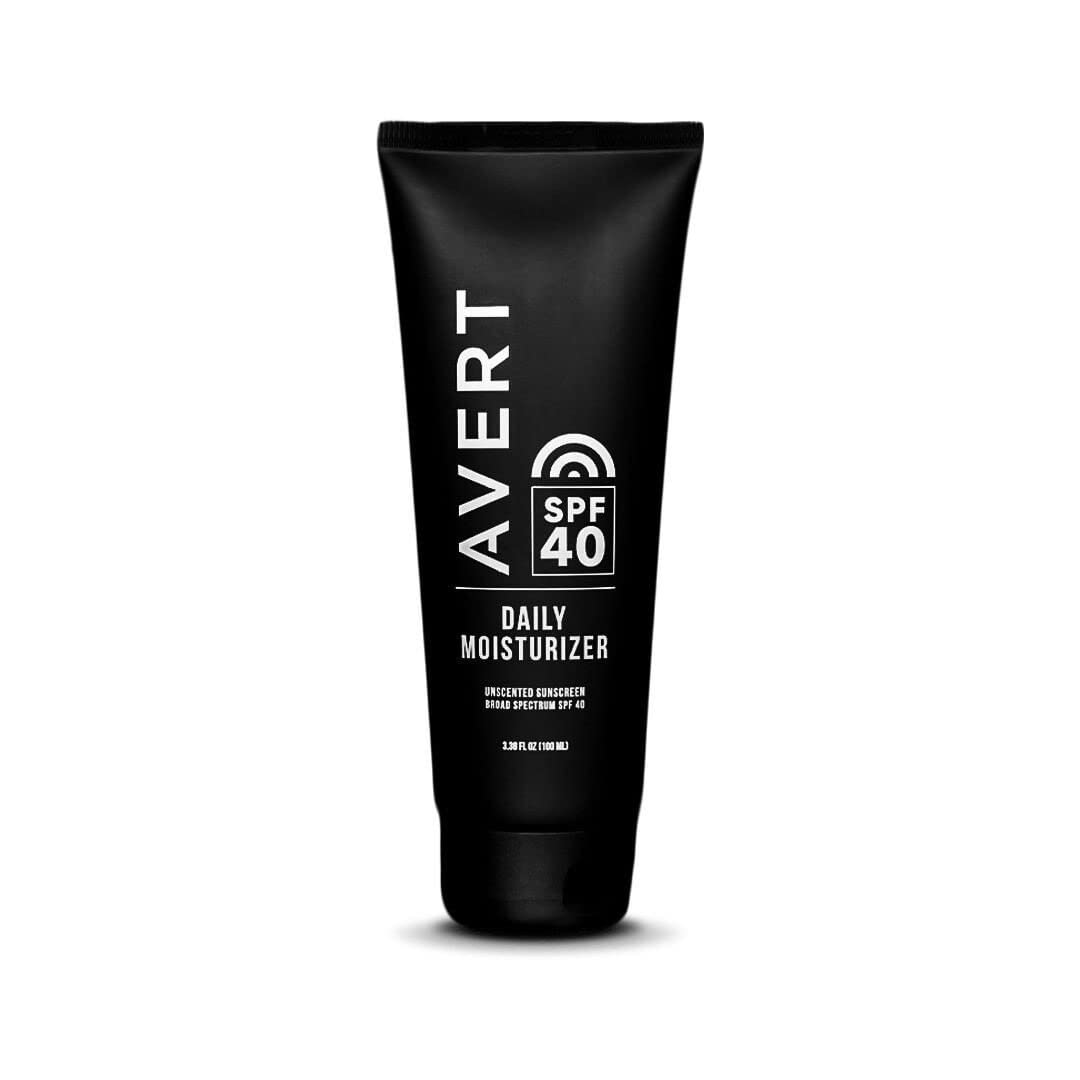 AVERT Moisturizer with SPF 40 | Unscented, No Octinoxate, No Oxybenzone, Ultra Lightweight, Face Sunscreen, Travel Size, No White Cast
