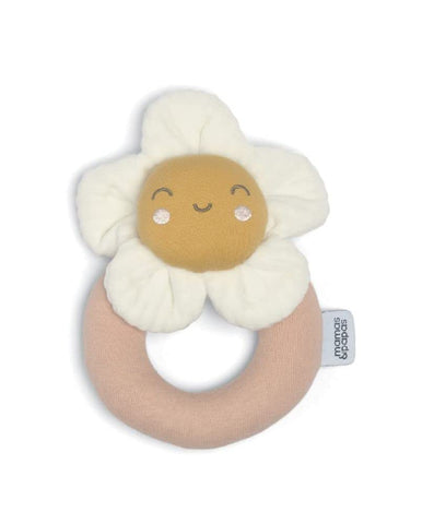 Mamas & Papas Baby/Toddler Soft Toy - Flower Ring Rattle - Grateful Garden, 75582B101, Multi