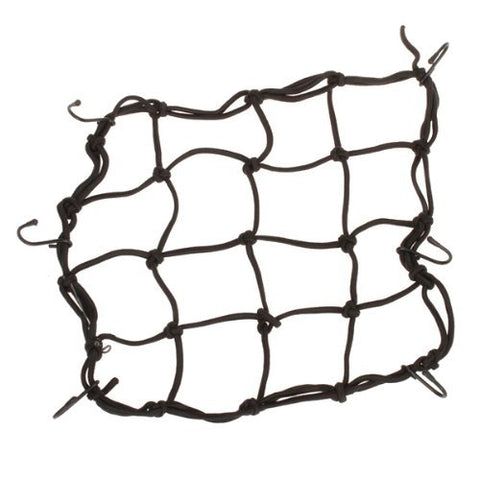 PANYTOW Black Bungee Motorcycle Helmet Cargo Net 6 Hooks Luggage/Package Cargo Net Load Cover Cord Web