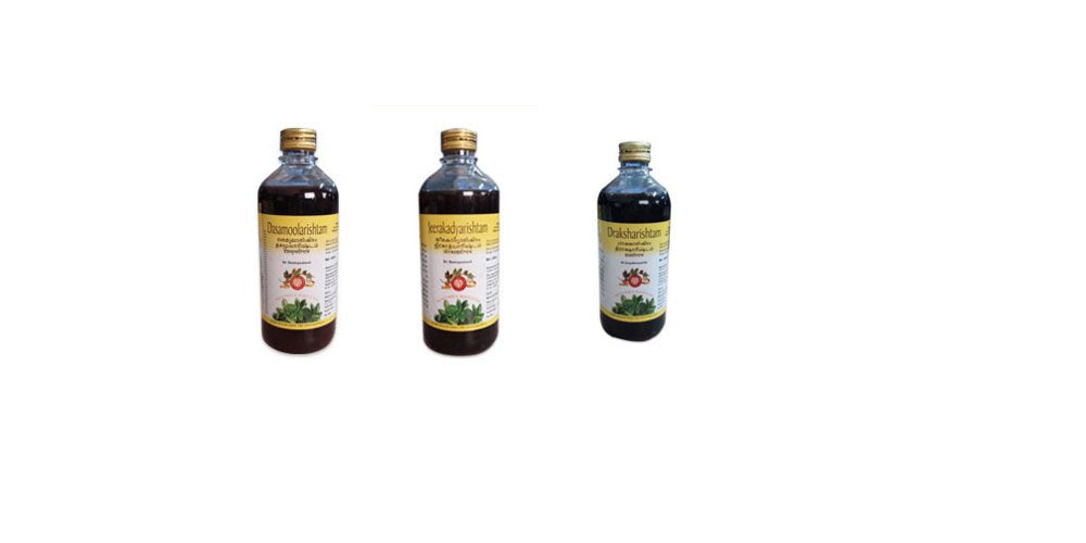 AVP Dasamoolarishtam + Jeerakadyarishtam + Draksharishtam Combo Pack (Each 450ml)