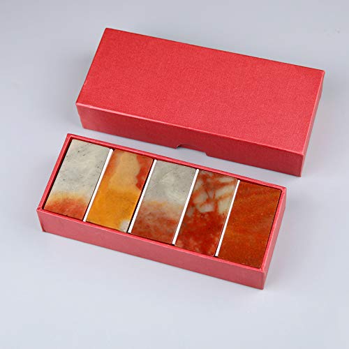 5 PCS/Set Chinese Name Chop Chinese Blank Stone Seal DIY Stamp for Painting Calligraphy Art Supply