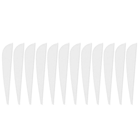 Archery Arrows Feather, 12 PCS 3 Inch Archery Fletchings Real Turkey Shield Feathers DIY Arrow Feather Fletchings Accessories(White)
