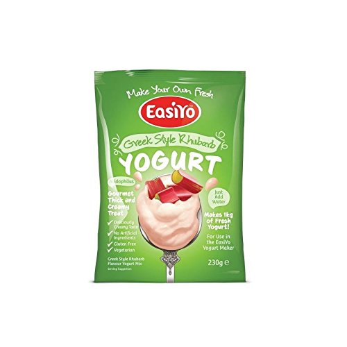 Easiyo Greek & Rhubarb Premium Yoghurt Mix 230g (Pack of 2)