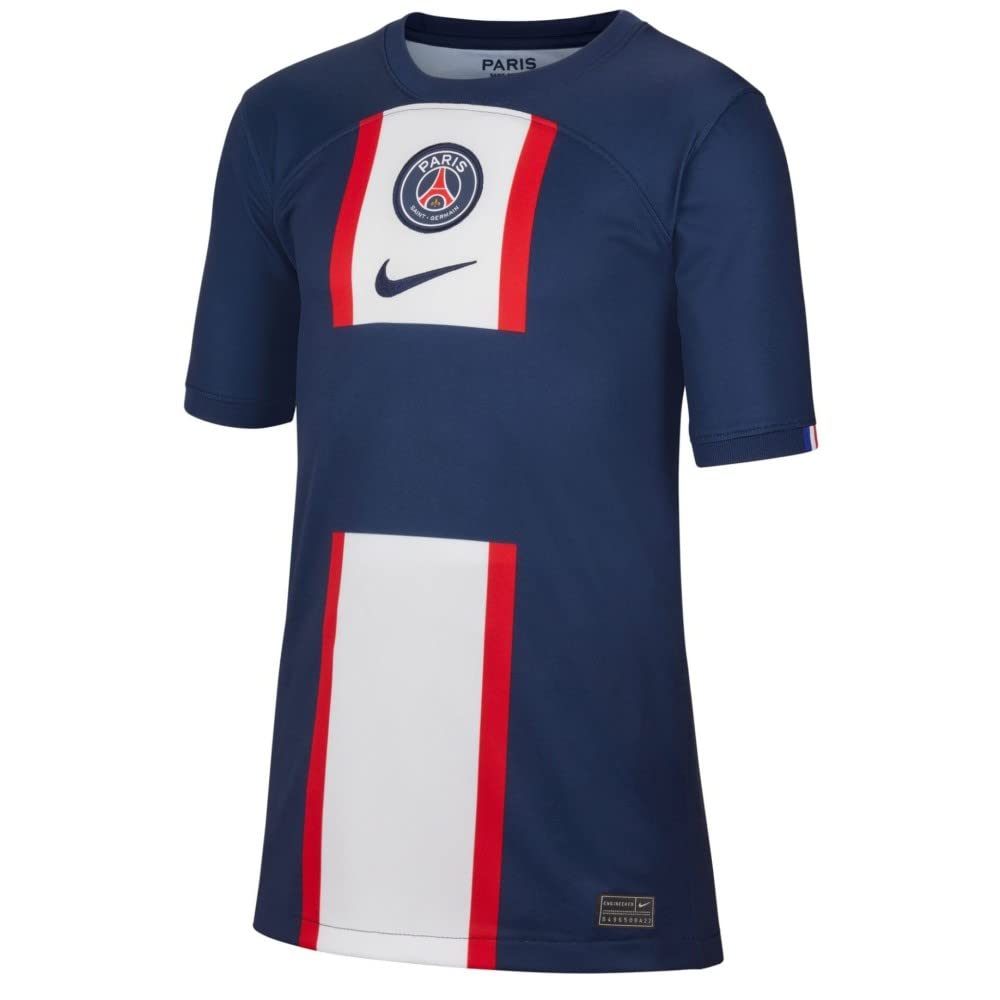 Nike Boy's PSG Df Stad T-Shirt, Midnight Navy/White/Midnight N, M