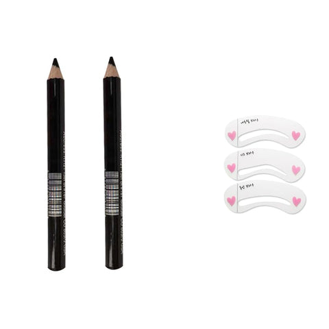 2 pen black eyebrow pen with 1 pack eyebrow tool