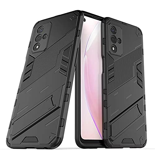 Wuzixi Case for vivo V21e 5G. Sturdy and Durable, Built-in Kickstand, Anti-Scratch, Shock Absorption, Durable, Cover for vivo V21e 5G.Black