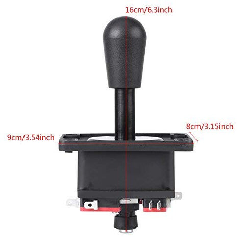 Walfront Arcade Joystick, American Style 4/8 Way Game Joystick with Microswitch Replacement Parts for Arcade Games Machine and Other PC Fighting Games