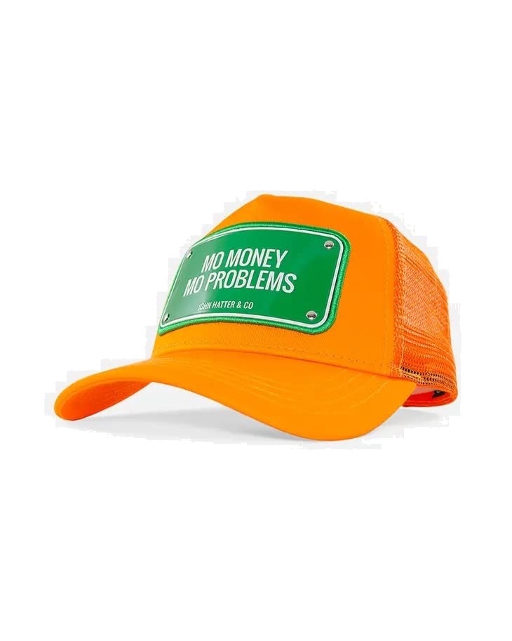 John Hatter & Co Mo Money Mo Problems Orange Adjustable Hat