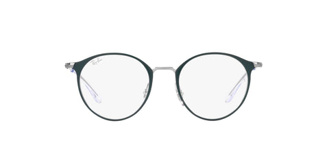Ray-Ban Junior Kids' RY1053 Round Prescription Eyewear Frames, Matte Green on Gunmetal/Demo Lens, 45 mm