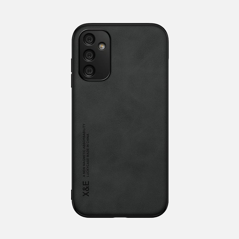 Kepuch Silklike Case for Samsung Galaxy A15 - Cover Bumper Built-in Metal Plate for Samsung Galaxy A15 - Black