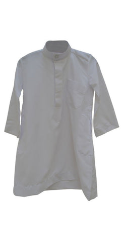 Muslim Kids Saudi Style Thobe, Jubba, Arab Robe, Dishdasha Bottom Size 20-30 (26) White