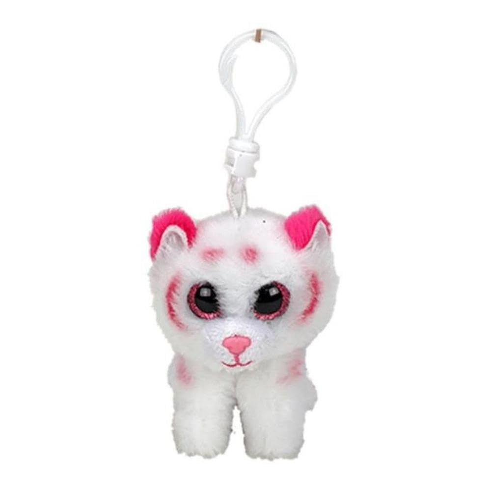 TY 2005114 Tabor Tiger Keychain, Animal, White, 7 CM