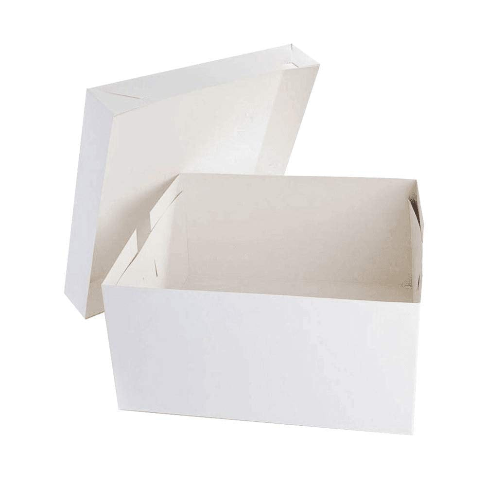 White Cake Boxes - 12'' Square (304mm sq.) (Pack of 5)