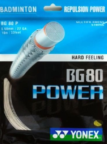 Yonex - BG 65&nbsp;10Mts Badminton String, BG80 Power White