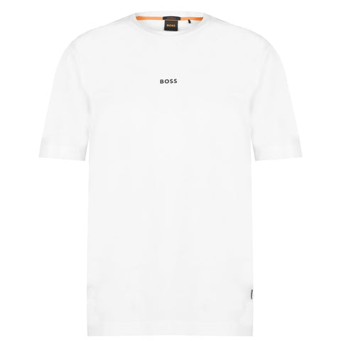 Relaxed-fit T-shirt in stretch cotton with logo print