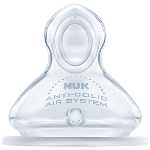 Nuk First Choice Anti-Colic Latex Teat Size 1 (0-6 Months) 2-Pack Orthodontic Nuk Shape Bisphenol-A