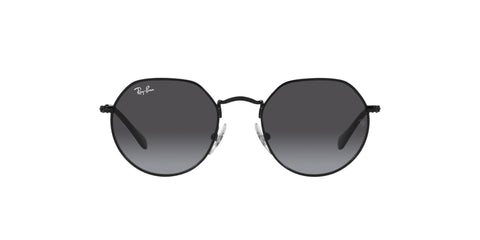 Ray-Ban Junior RJ9565S Jack Round Sunglasses, Black/Grey Gradient, 47 mm