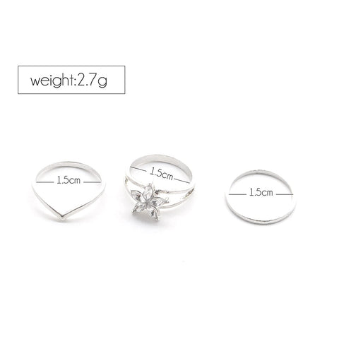 Yheakne Bohemia Toe Ring Silver Rhinestone Flower Toe Knuckle Ring Retro V Band Toe Ring Summer Foot Rings Jewelry for Women and Girls