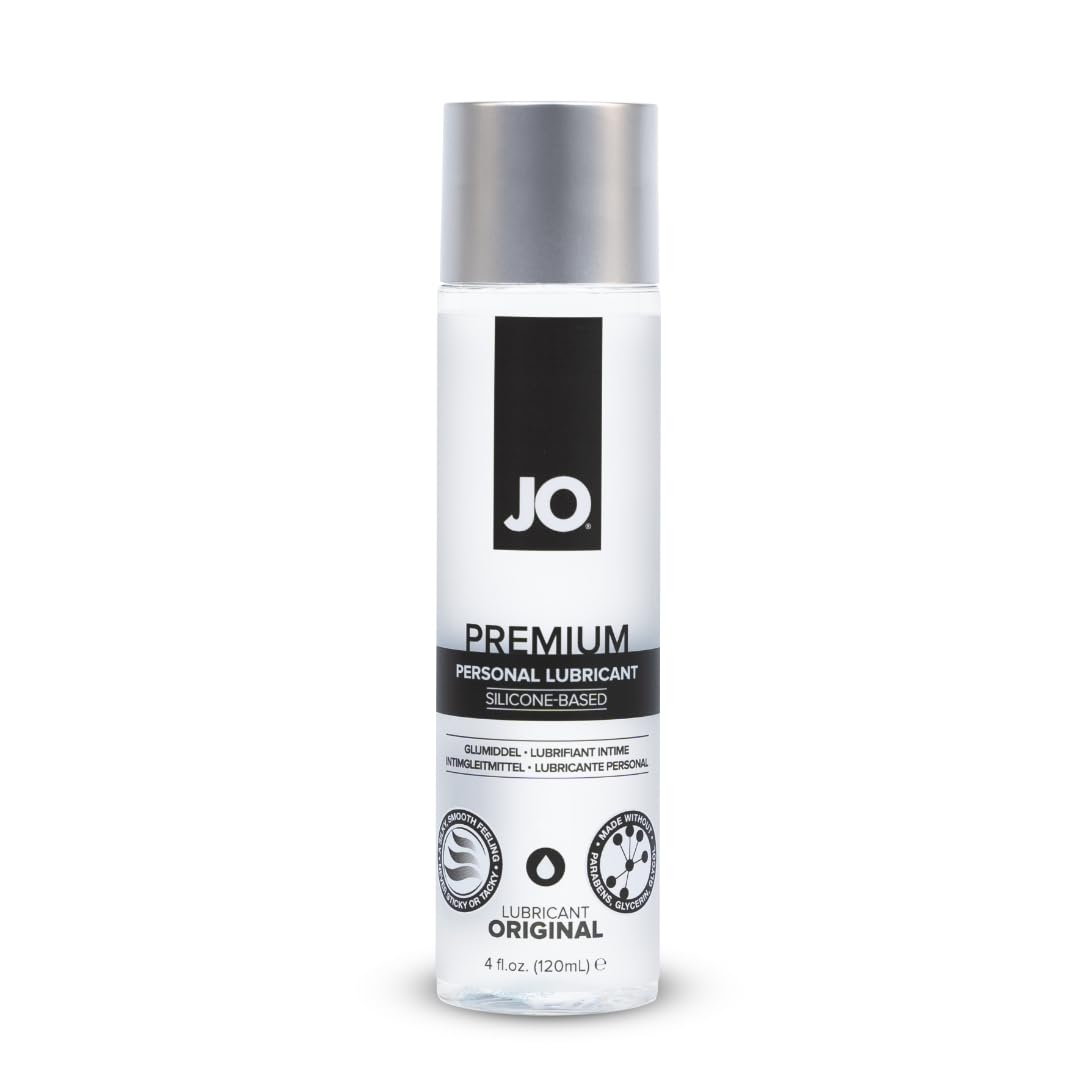 JO Premium Original Lubricant, 4 Fl Oz, Sex Lube for Men, Women and Couples, Compatible with Natural Latex, Polyisoprene Condoms and Polyurethane Condoms