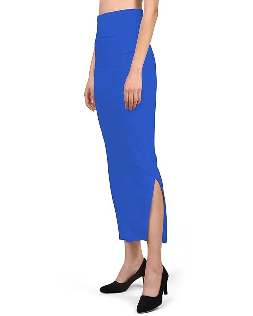 Stylesindia Stretchable Saree Shapewear Petticoat for Women, Cotton Blended,Petticoat,Skirts for Women,Shape Wear Dress, Royalblue, One Size