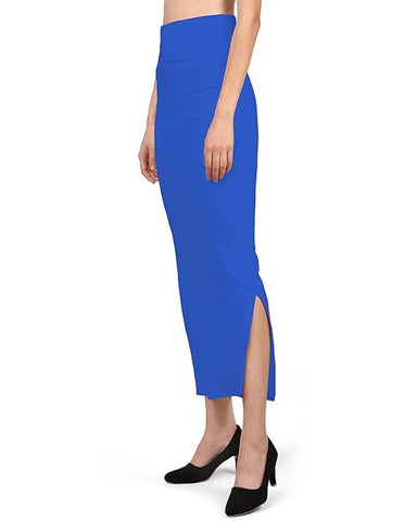 Stylesindia Stretchable Saree Shapewear Petticoat for Women, Cotton Blended,Petticoat,Skirts for Women,Shape Wear Dress, Royalblue, One Size