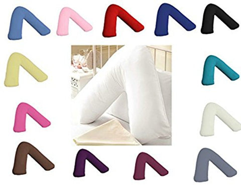 Uzzydeals LTD New Orthopaedic V-Shaped Pillow Nursing Pregnancy Back Support Pillow+Free Cover (Yellow)