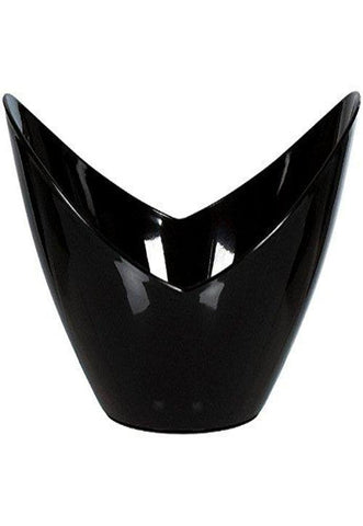 Amscan Mini Oval Dishes for Tableware Decoration (10 Piece), 3", Black