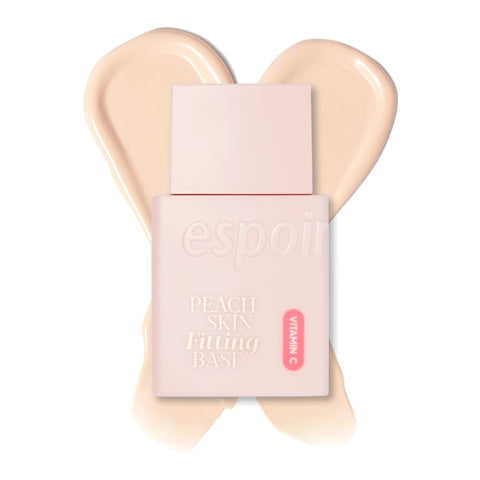 Espoir Peach Skin Fitting Base All New 1.05 oz SPF50+ PA++++| Improving Uneven Skin Tone | Tightly Adhering, Long-lasting Full Coverage Foundation Primer | Substitute for Sunscreen | Korean Makeup