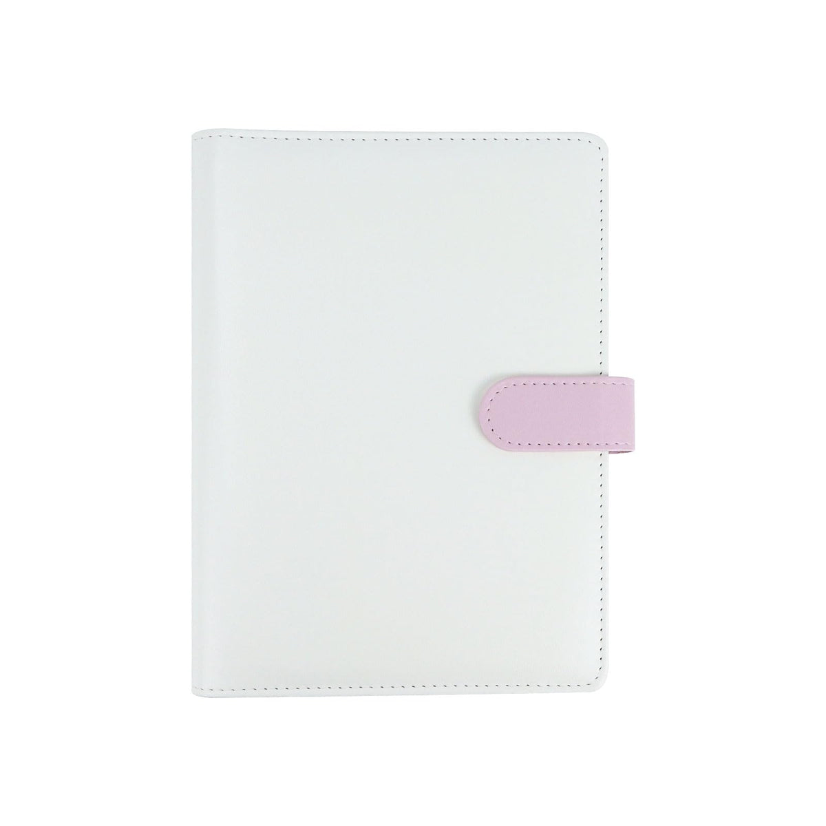 A5 PU Leather Binder 6-Ring Notebook Binder Cover for A5 Filler Paper, Refillable A5 Personal Planner Budget Binder with Magnetic Buckle Closure (Pink)