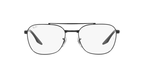 Ray-Ban RX6485 Square Prescription Eyewear Frames, Black/Demo Lens, 55 mm