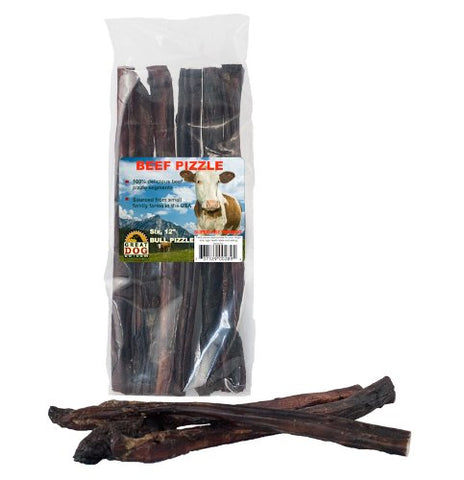 Great Dog Beef Pizzle - 6, 12 Inch Bully Sticks - Sourced and Made in USA Only