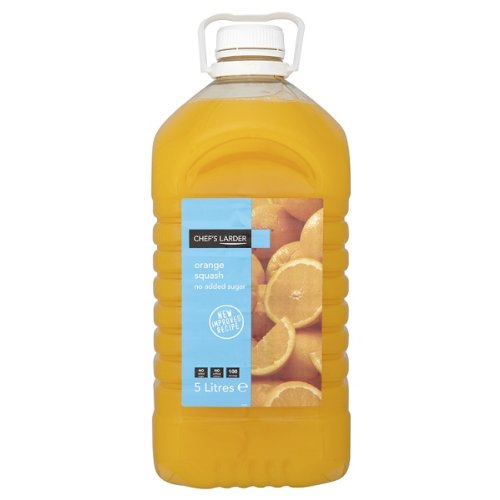 Chefs Larder Orange Squash No Added Sugar 5 litres