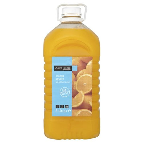 Chefs Larder Orange Squash No Added Sugar 5 litres