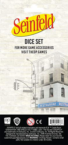 Seinfeld Dice Set | Collectible d6 Dice Featuring Characters & References - Kramer Painting, KramerÃƒÂ¢Ã¢â€šÂ¬Ã¢â€žÂ¢s Coffee Table Book, Fusilli Jerry, The Rye, and Bowl of Soup | Officially Licensed 6-sided Dice