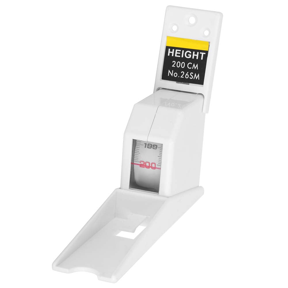 Haosie Height Measurement, 2 Meters Wall Mounted Growth Stature Meter Measure, Retractable Metal Height Measuring Tape for Kids Adult(White)